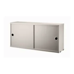 Armoire à portes coulissantes String, Beige, 78x20 cm