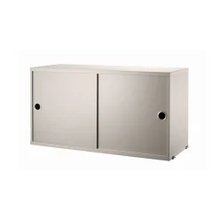 Armoire à portes coulissantes String, beige, 78x30 cm