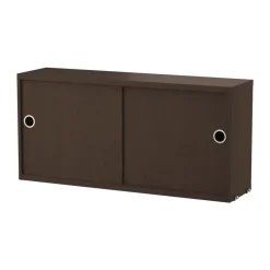 Armoire à portes coulissantes String, Chêne foncé, 78x20 cm