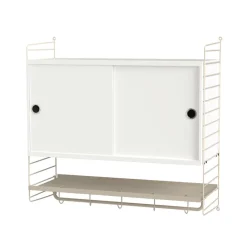 Armoire à portes coulissantes String, blanc, 78x30 cm