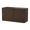 Armoire à portes coulissantes String, Chêne foncé, 78x30 cm