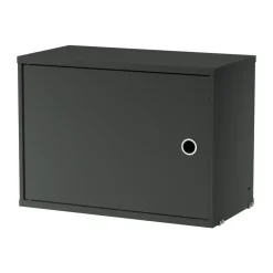 Armoire à portes String, Gris foncé