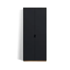 Armoire haute Snö F, Char grey, base en chêne, dj.30 cm