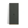 Armoire haute Snö F, Green khaki, base en chêne, dj.42 cm