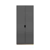 Armoire haute Snö F, Storm grey, base en bouleau, dj.42 cm