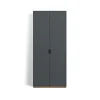 Armoire haute Snö F, Storm grey, base en chêne, dj.30 cm