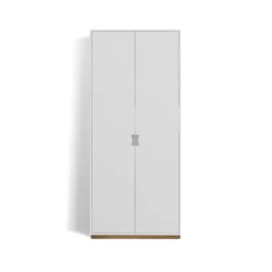 Armoire haute Snö F, White, base en chêne, dj.30 cm