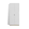 Armoire haute Snö F, white, base en chêne, dj.42 cm, portes opaques
