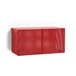 Armoire murale Perforated Cabinet small, Wine red