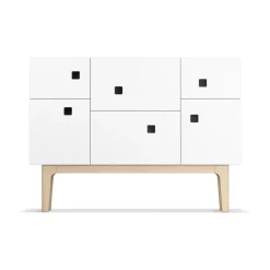 Armoire Peep C2, blanc, chêne pigmenté blanc