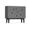Armoire Peep C1, slate grey, structure laquée noir