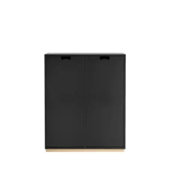 Armoire Snö E, Char grey, base en bouleau, portes opaques, dj.30 cm