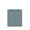 Armoire Snö E, Nordic blue, base en bouleau, portes opaques, dj.30 cm