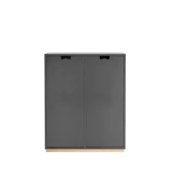 Armoire Snö E, Storm grey, base en bouleau, portes opaques, dj.42 cm