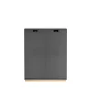 Armoire Snö E, Storm grey, base en bouleau, portes opaques, dj.30 cm