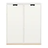 Armoire Snö E, White, base en bouleau, portes opaques, dj.30 cm