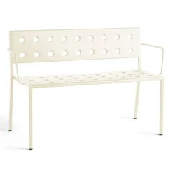 Banc Balcony Dining avec accoudoirs 121x52 cm, Chalk beige