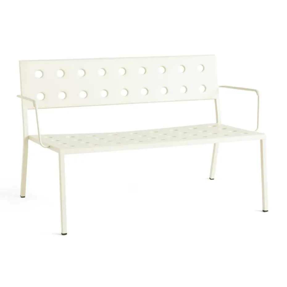 Banc Balcony Lounge avec accoudoirs 121,5x69 cm, Chalk beige