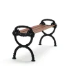 Banc Byarum, Acajou, support noir