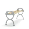 Banc Byarum, Imprégnation de pin, cadre en aluminium brut