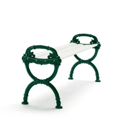 Banc Byarum, Pin blanc laqué, support vert