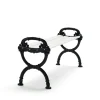 Banc Byarum, Pin laqué blanc, support noir