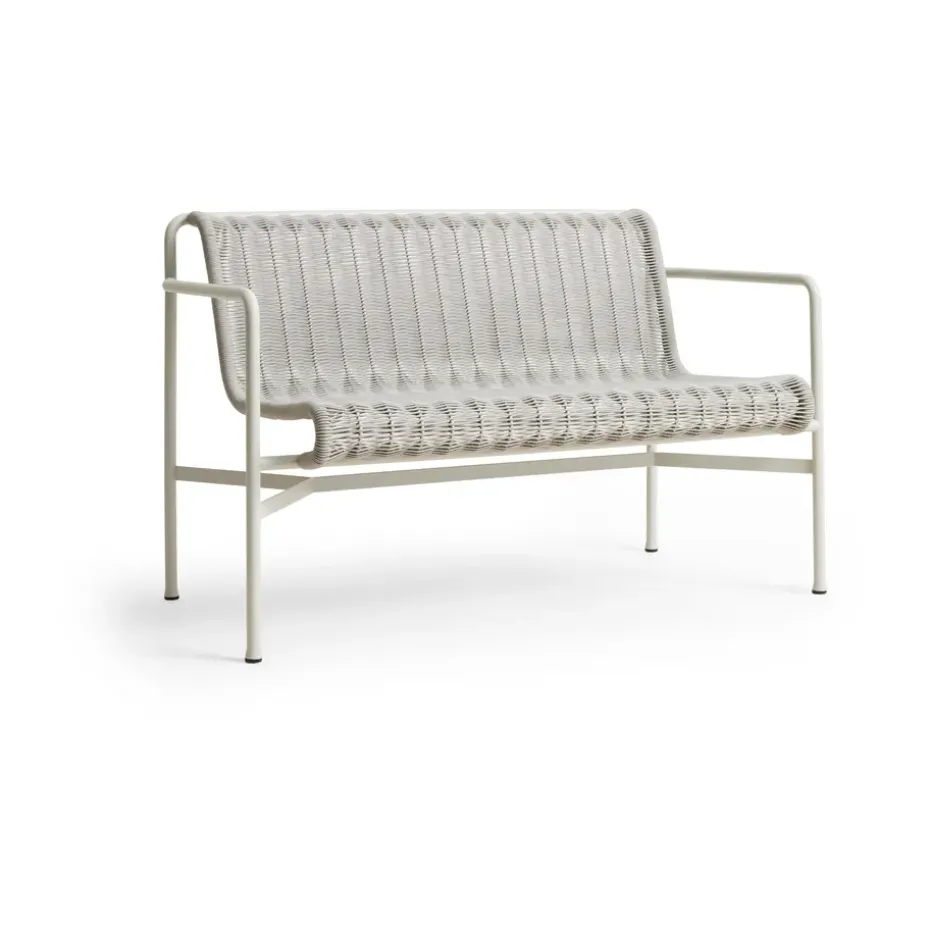 Banc Dining Palissade Cord avec accoudoirs HAY, Sky grey