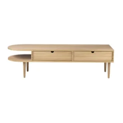 Banc F24 Radius, Oak nature lacquered 45x145 cm