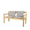 Banc Grace 2 places, Light grey, teak