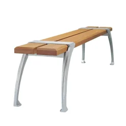 Banc Haga, Huile de chêne, support en aluminium brut