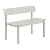 Banc Linear Steel avec dossier, Gris, 110x34 cm
