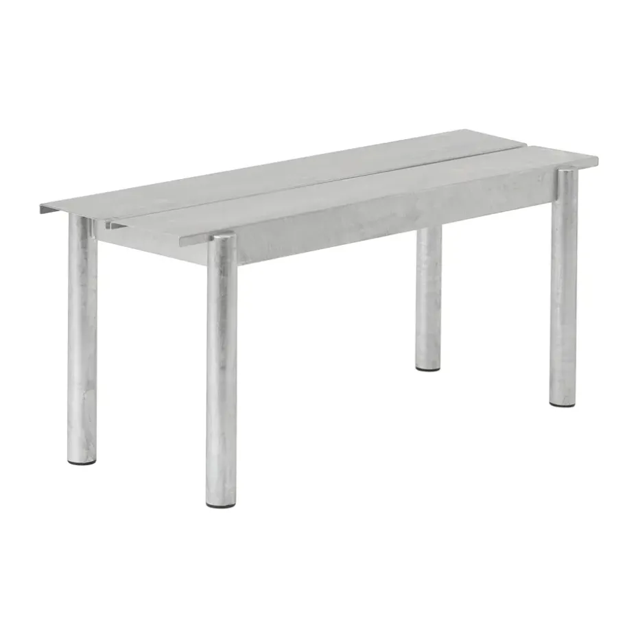 Banc Linear steel bench 110x34 cm, Warm galvanized steel
