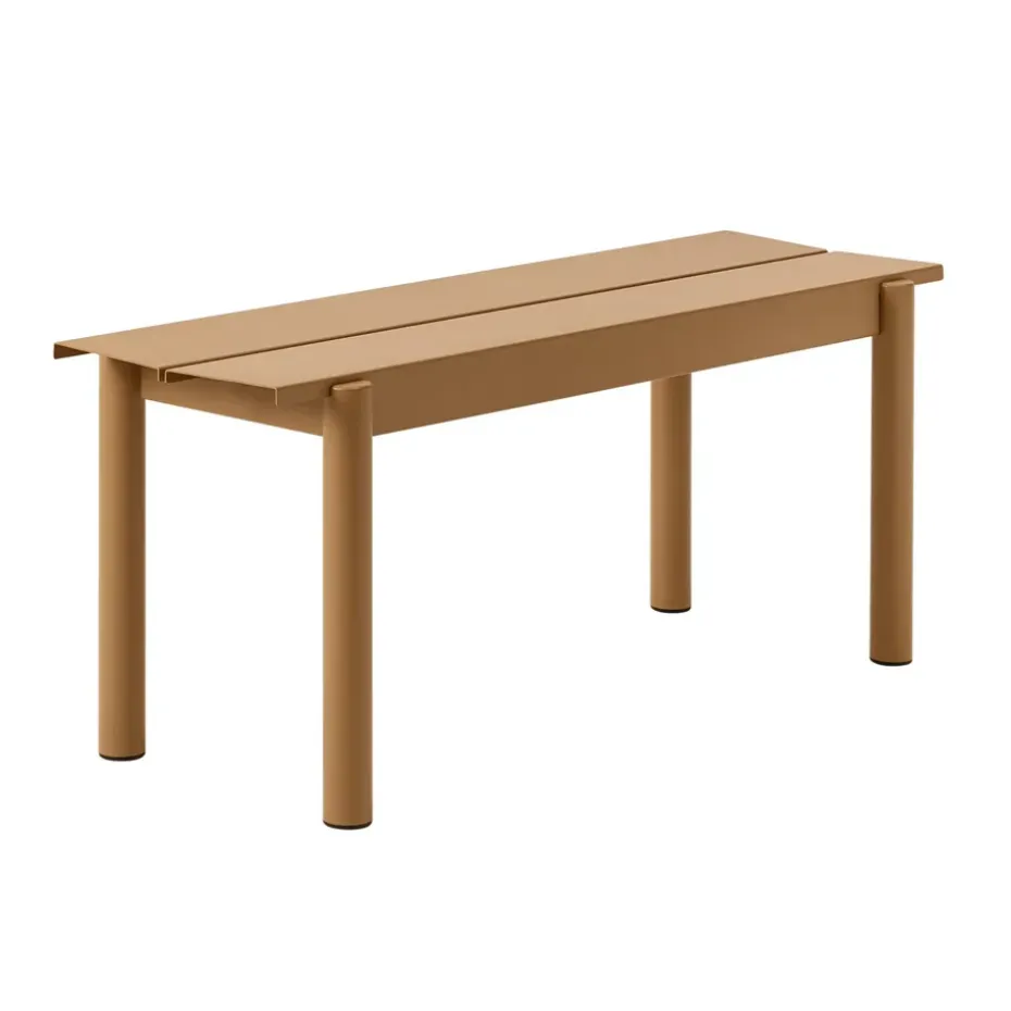 Banc Linear steel bench 110x34 cm, Burnt orange