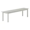 Banc Linear steel bench 170x34 cm, Grey (RAL 7044)