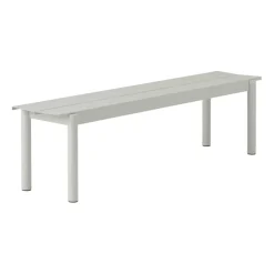 Banc Linear steel bench 170x34 cm, Grey (RAL 7044)
