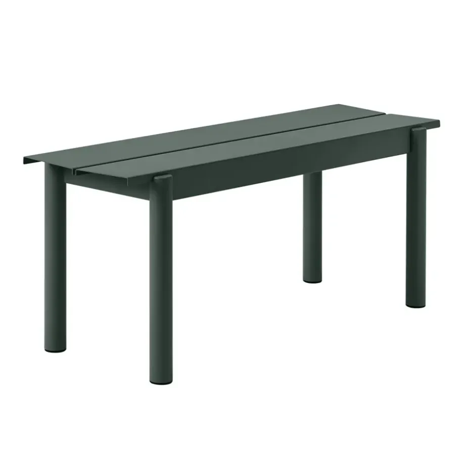 Banc Linear steel bench 110x34 cm, Dark green