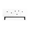 Banc multimédia Peep M2, blanc, laqué noir