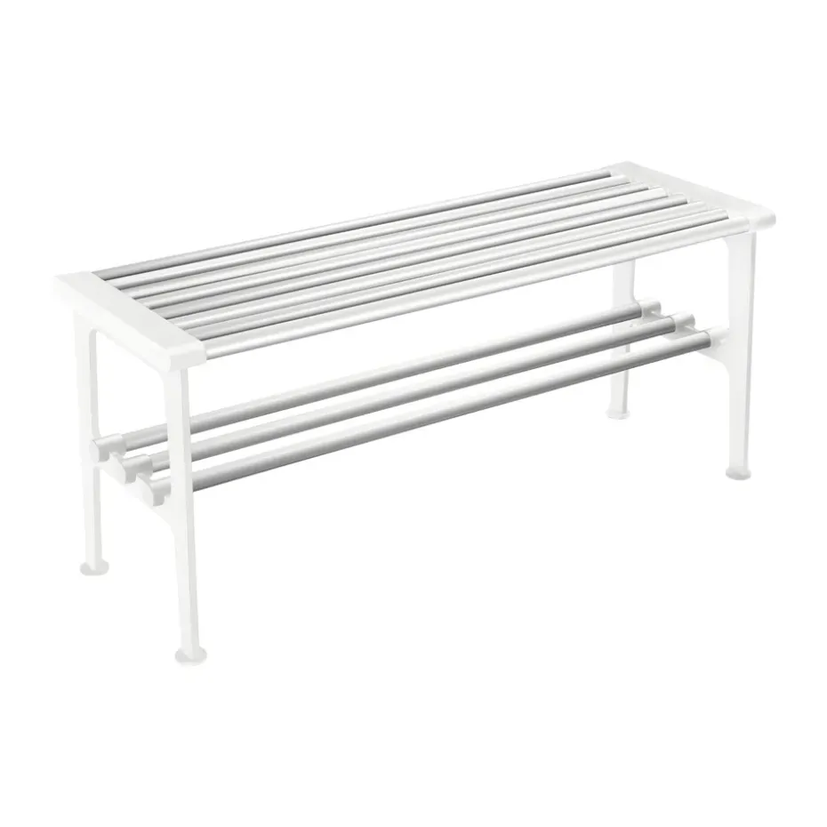 Banc Nostalgi 100 cm, Aluminium-blanc