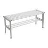 Banc Nostalgi 100 cm, Blanc-aluminium