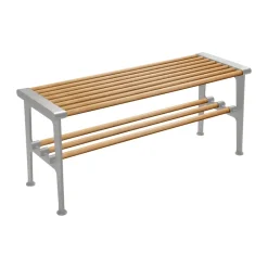 Banc Nostalgi 100 cm, Chêne-aluminium