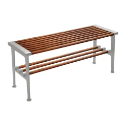 Banc Nostalgi 100 cm, Noyer-aluminium