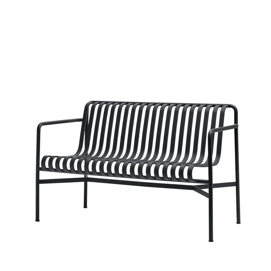 Banc Palissade Dining avec accoudoirs, Anthracite