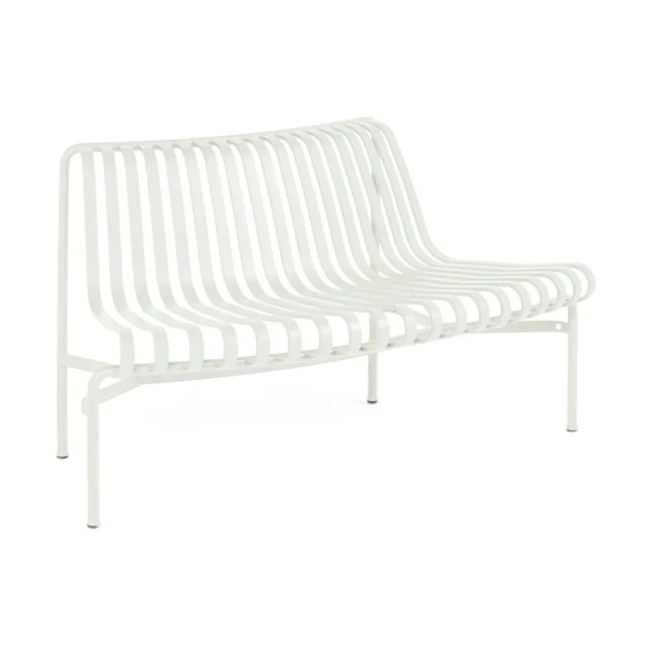Banc Palissade Dining Park avec dossier courbé, Cream white