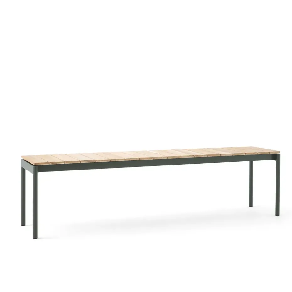 Banc Ville AV28 large 180x40 cm, Bronze green