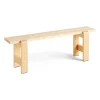 Banc Weekday 140x23 cm pin laqué, Natural