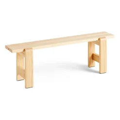Banc Weekday 140x23 cm pin laqué, Natural
