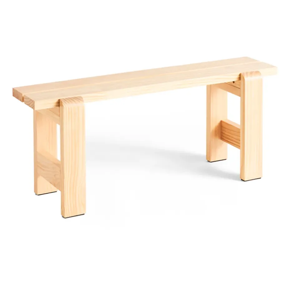 Banc Weekday 111x23 cm pin laqué, Natural