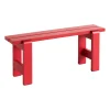 Banc Weekday 111x23 cm pin laqué, Wine red