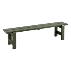 Banc Weekday 190x32 cm pin laqué, Olive