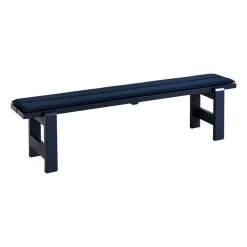 Banc Weekday 190x32 cm pin laqué, Steel blue